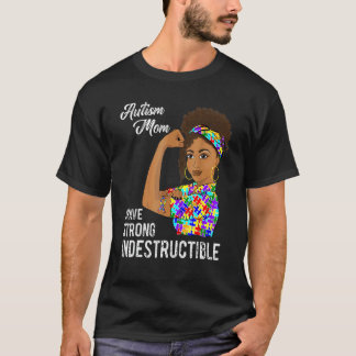 Autism Mum Indestructible Autistic Puzzle Ribbon A T-Shirt