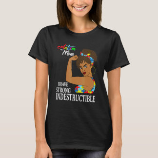 Autism Mum Indestructible Autistic Puzzle Ribbon A T-Shirt