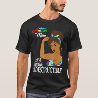 Autism Mum Indestructible Autistic Puzzle Ribbon A T-Shirt