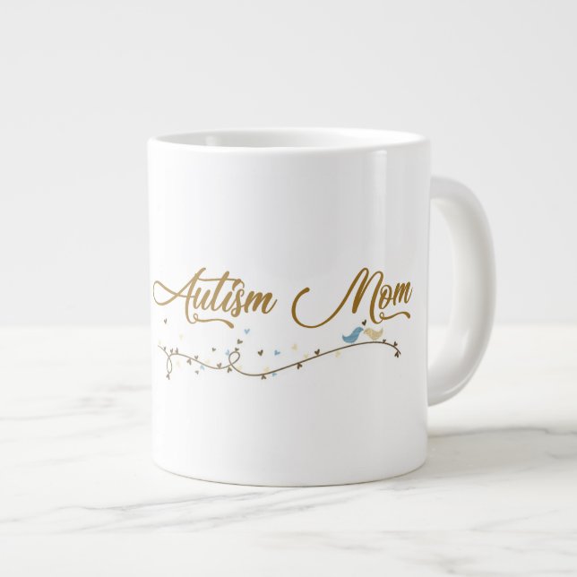Autism Mum - Jumbo Mug (Front Right)