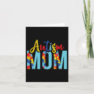 Autism Mum Life Puzzle Mothers Day Autism Mum Card