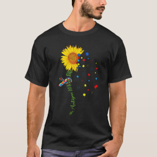 Autism Mum Life Sunflower Autism Awareness Mama Au T-Shirt