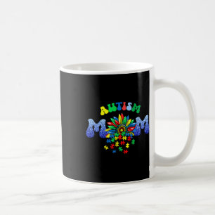 Autism Mum Life Sunflower Puzzle Piece Mothers Day Coffee Mug