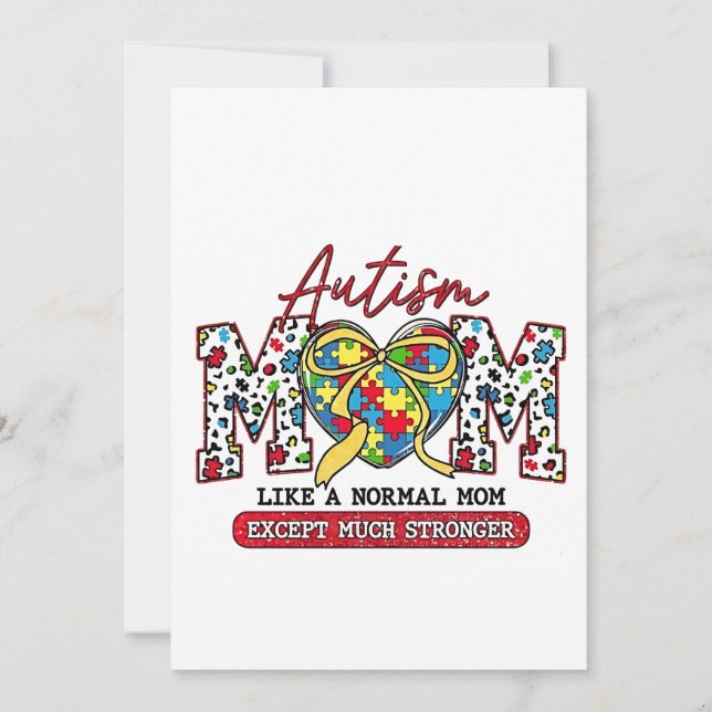 Autism Mum: Like a Normal Mum, Except Much Stronge Announcement (Front)