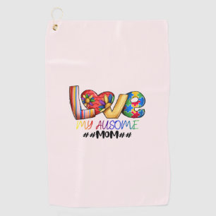 Autism Mum Love - Colourful Awareness Golf Towel