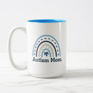Autism Mum Mug, 15 oz Two-Tone Coffee Mug