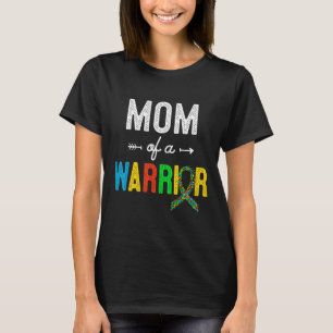 Autism-Mum Of A Warrior Autism Awareness Support T-Shirt