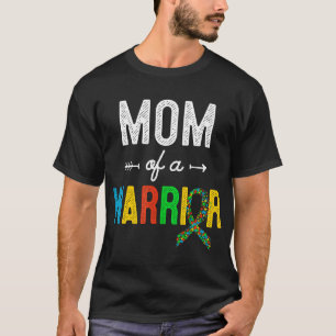 Autism-Mum Of A Warrior Autism Awareness Support T-Shirt