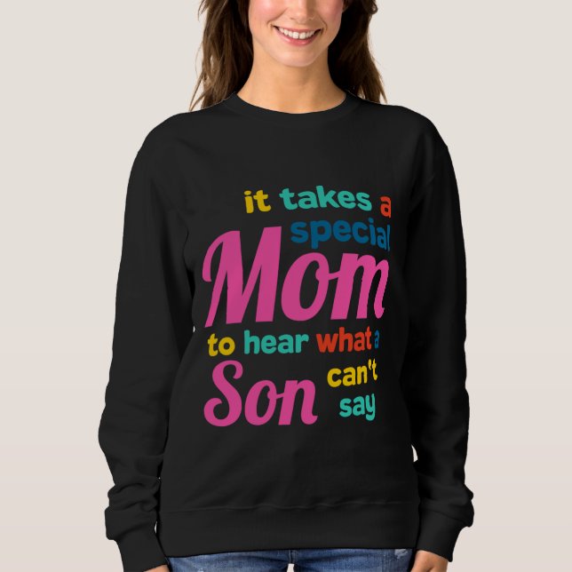 Autism Mum Parents Autistic Awareness Family Match Sweatshirt (Front)