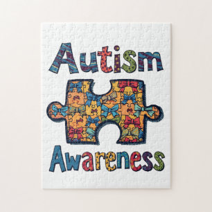Autism Mum Puzzle Piece Coquette Bow Ribbon Autism