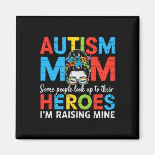 Autism Mum Raising Hero Funny Autism Awareness Mam Magnet