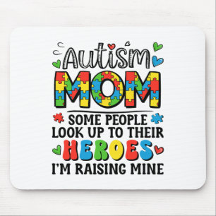 Autism Mum Raising Hero Groovy Autism Awareness Mouse Pad