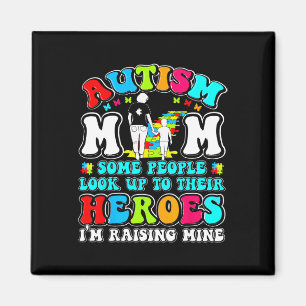 Autism Mum Raising Hero Mother Son Autism Awarenes Magnet