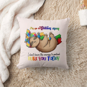 Autism Mum - Sloth Cushion