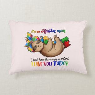 Autism Mum - Sloth Decorative Cushion