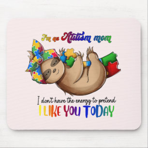 Autism Mum - Sloth Mouse Pad