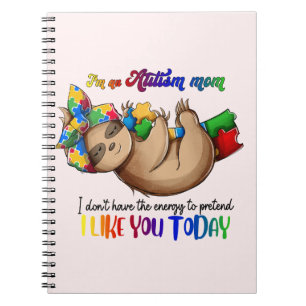 Autism Mum - Sloth Notebook