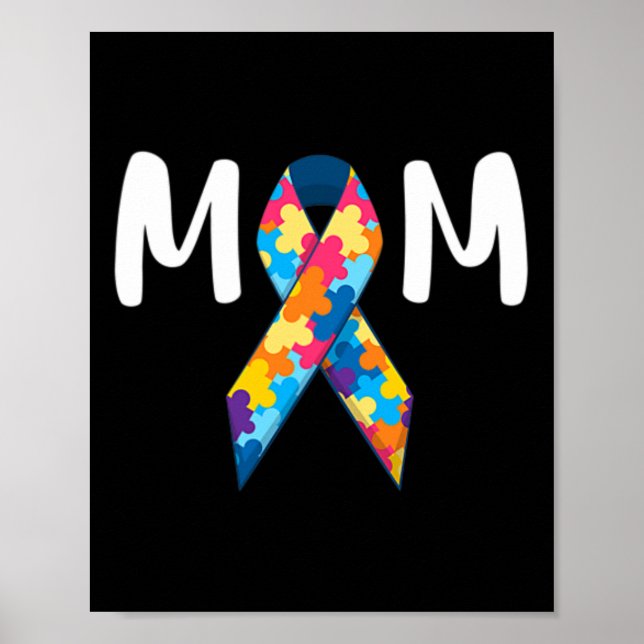Autism Mum Support Awareness Autistic Parents Gift Poster (Front)