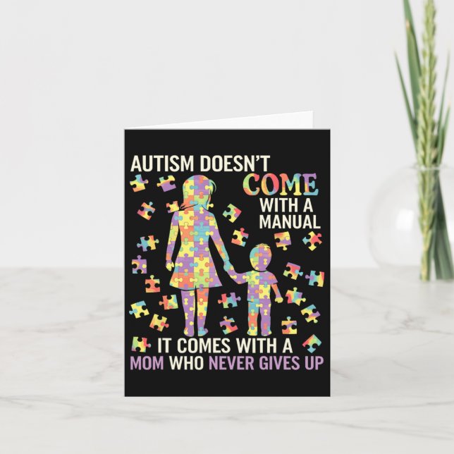 Autism Mum Support For Strong Mothers 1  Card (Front)