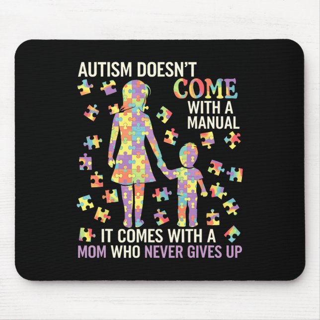 Autism Mum Support For Strong Mothers 1  Mouse Pad (Front)