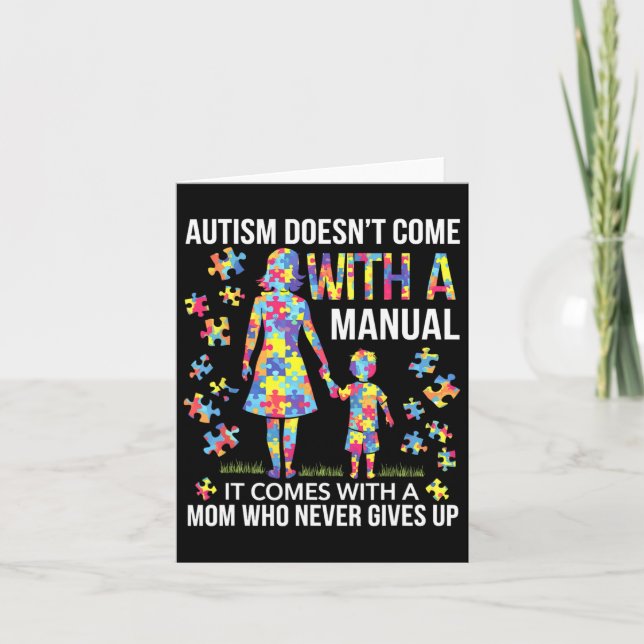 Autism Mum Support For Strong Mothers  Card (Front)