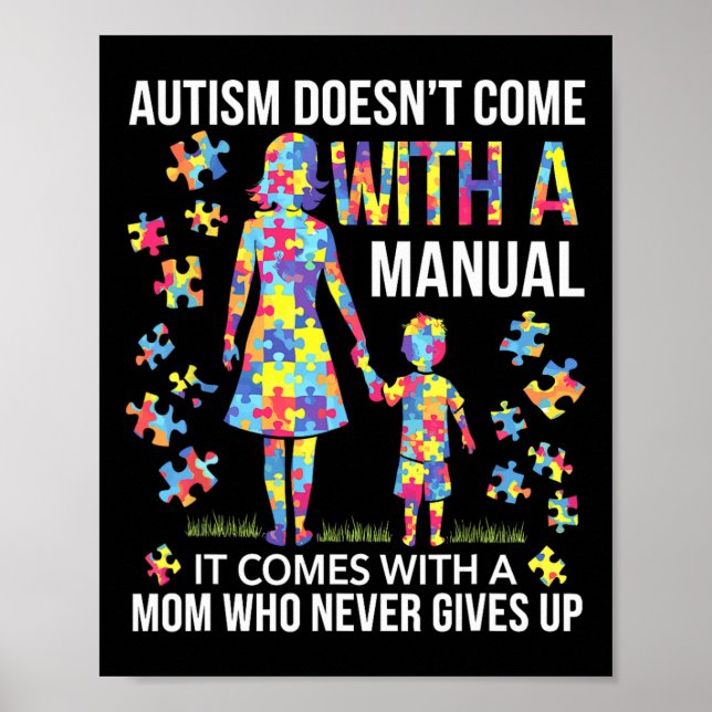 Autism Mum Support For Strong Mothers  Poster (Front)