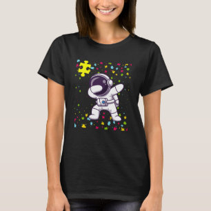 Autism Mum Teacher Youth Dabbing Astronaut Autism  T-Shirt