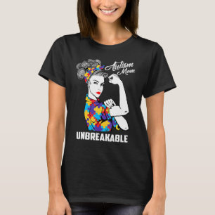 Autism Mum Unbreakable Autism Awareness Gift 3 T-Shirt