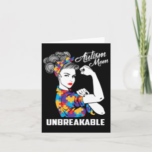 Autism Mum Unbreakable Autism Awareness Gift  Card