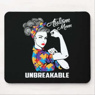 Autism Mum Unbreakable Autism Awareness Gift  Mouse Pad