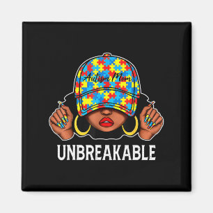 Autism Mum Unbreakable Autism Awareness Mum Mother Magnet