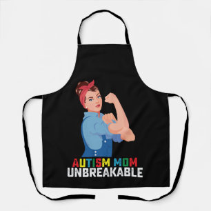Autism Mum Unbreakable Proud Autistic Family Apron