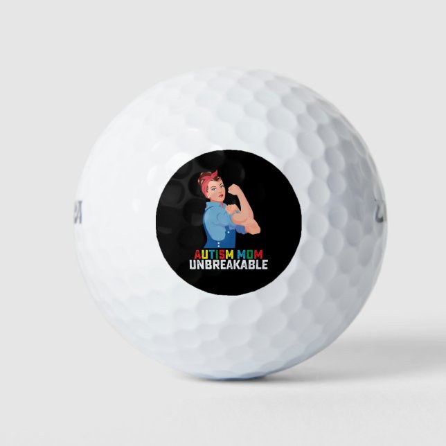 Autism Mum Unbreakable Proud Autistic Family Golf Balls (Front)