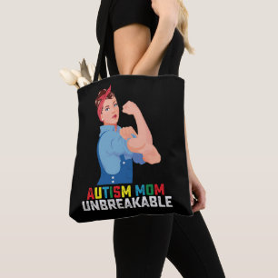 Autism Mum Unbreakable Proud Autistic Family Tote Bag