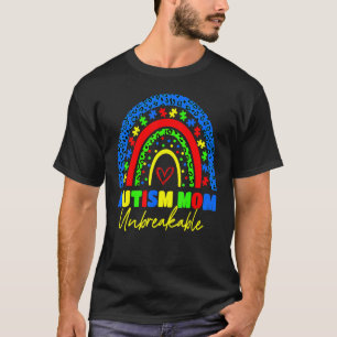 Autism Mum Unbreakable Rainbow Leopard Women Kids T-Shirt