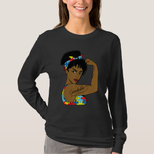 Autism Mum Unbreakable Rosie The Riveter Strong Bl T-Shirt