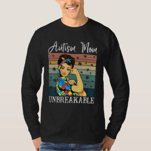 Autism Mum Unbreakable Strong Girls T Shirt Autism