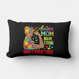 Autism Mum Unbreakable T-Shirt Autism Awareness Gi Lumbar Cushion