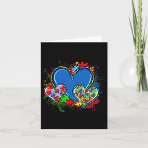 Autism Mum Watercolor Heart Neurodiversity Card