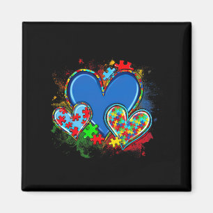 Autism Mum Watercolor Heart Neurodiversity  Magnet