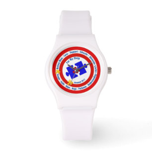 Autism Mum Women's Sporty White Silicon Watch