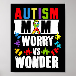 Autism Mum Worry Vs Wonder Disabilities  Poster