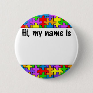 Autism Name Tag 6 Cm Round Badge