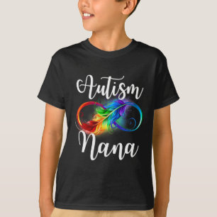 Autism Nana Neurodiversity Rainbow Infinity Sign S T-Shirt