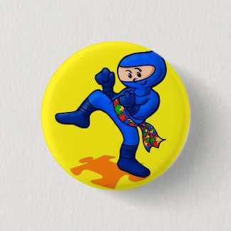 Autism Ninja 3 Cm Round Badge
