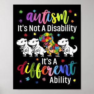 Autism Not A Disability It's A Different Ability D Poster