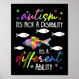 Autism Not A Disability It's A Different Ability F Poster