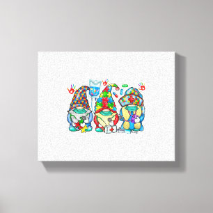 Autism Nurse Gnome Canvas Print