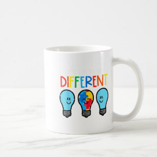 Autism Ok To Be Different Light Bulb Awareness Men Coffee Mug
