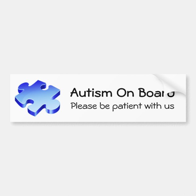 Autism On Board Bumper Sticker (Front)